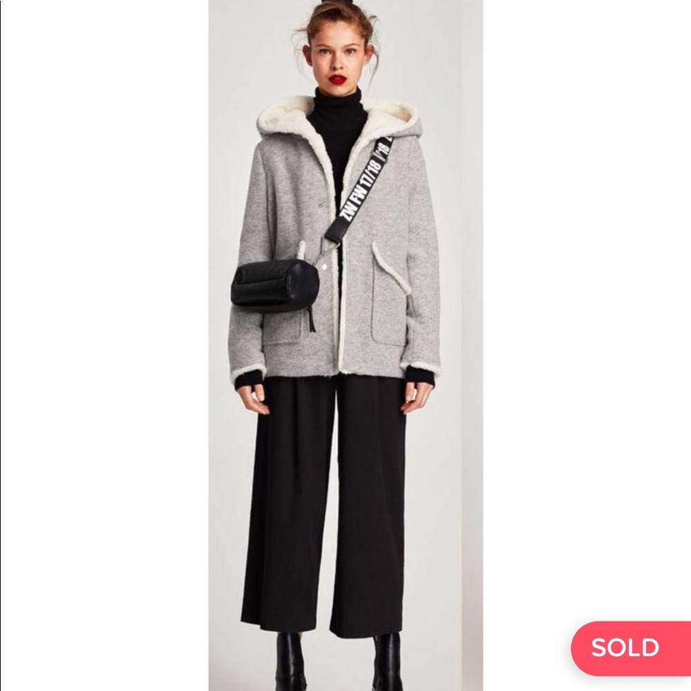 ❗️SOLD❗️Zara fur lined fall winter coat - Picture 1 of 8